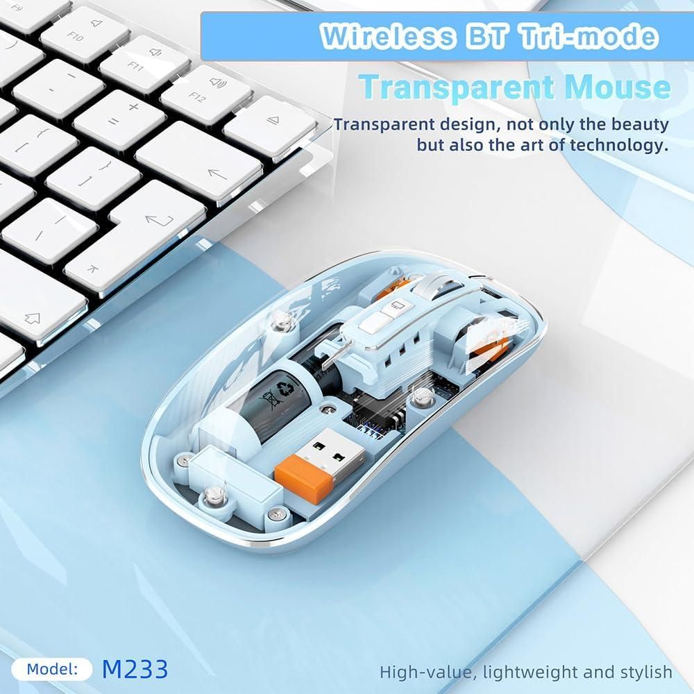Rechargeable Transparent Magnetic Wireless Mouse