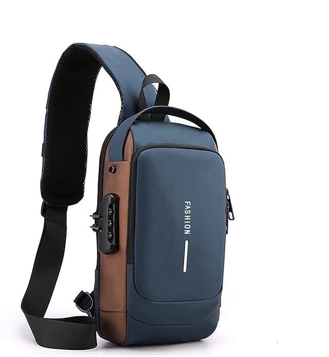 Premium Crossbody Sling Bag for Men & Women – With USB Charging & Pin Lock