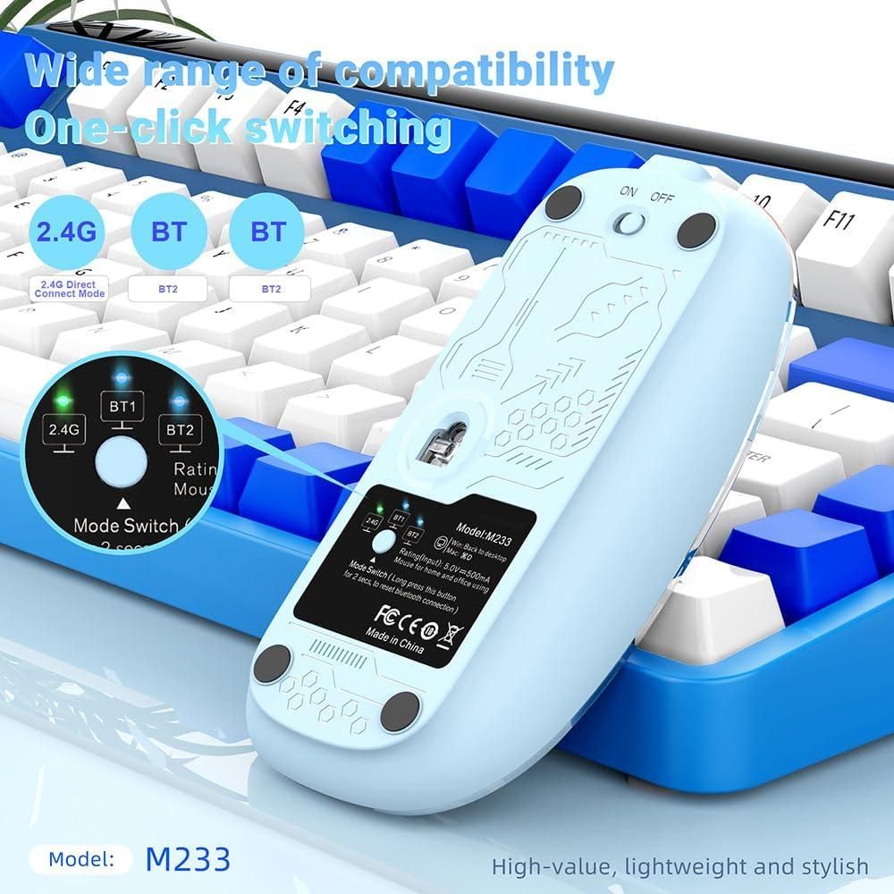 Rechargeable Transparent Magnetic Wireless Mouse