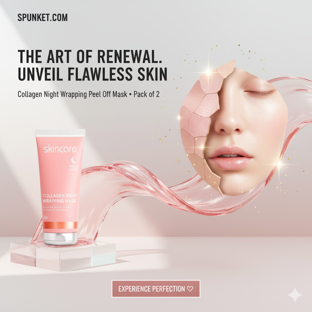 Collagen Night Wrapping Peel Off Mask Pack of 2.⚡ Prepaid Offer: Only ₹449! + Free Delivery 🚚