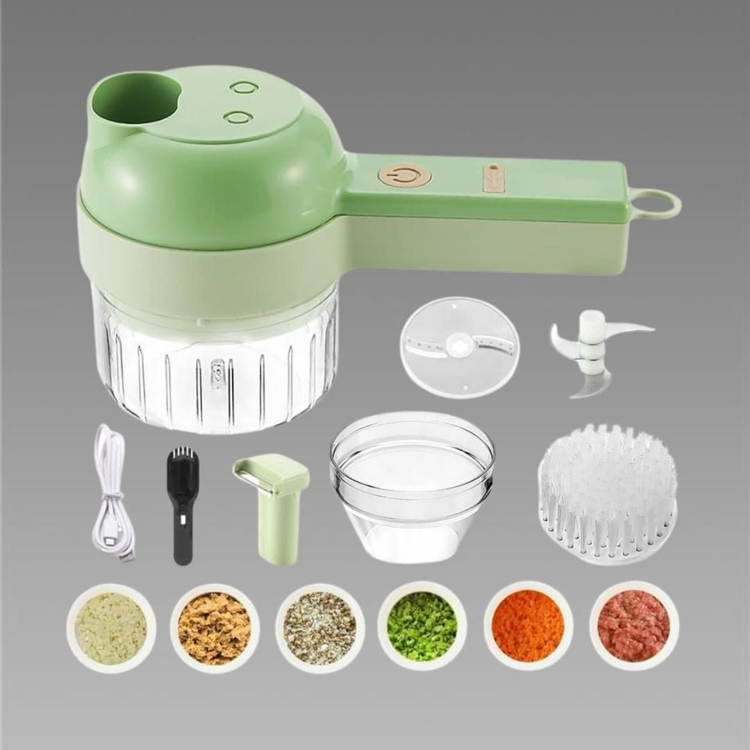 4 in 1 Portable Electric Vegetable Cutter Set
