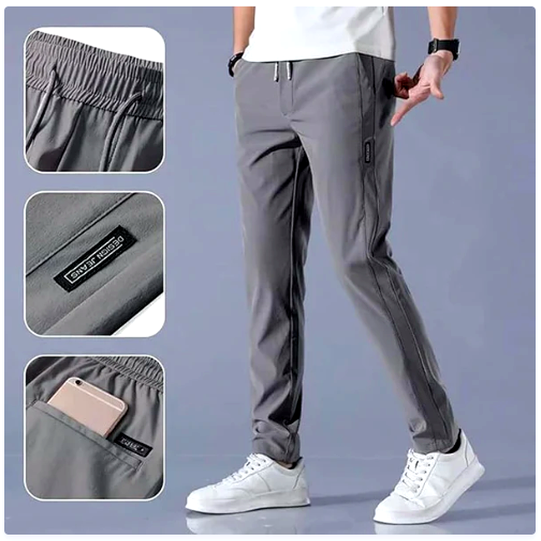 Pack of 2 Men’s Lycra Stretchable Track Pants | Quick-Dry, Regular Fit with Drawstring | Perfect for Sports, Gym & Everyday Casual Wear