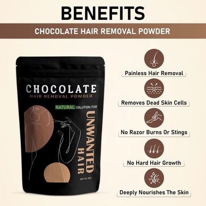 Chocolate Wax Powder for Hair Removal 80g (25 times )