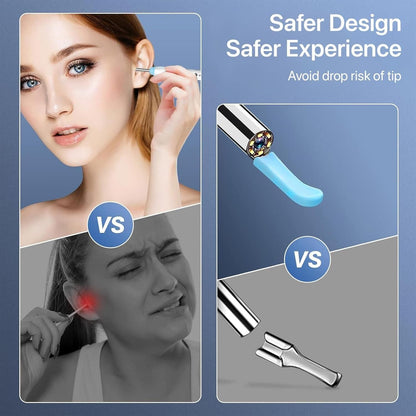 Smart Visual Ear Wax Cleaner with WiFi Otoscope | HD Camera, 6 Silicone Tips, 8-in-1 Ear Cleaning Kit, Type-C Rechargeable – Compatible with Android & iOS