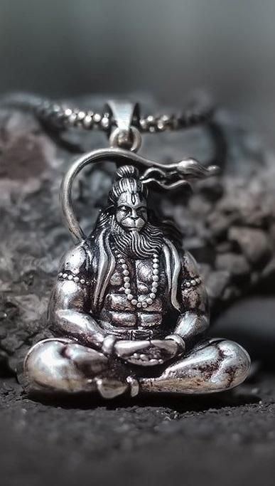 Pawanputra Hanuman Ji Silver Pendant and Necklace for Men and Women
