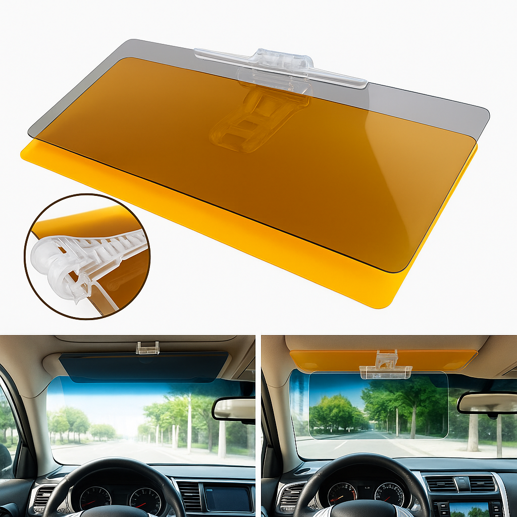 Car Anti-Glare Sun Visor – Day & Night HD Driving Shield