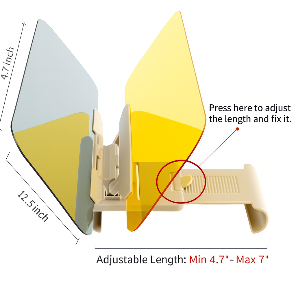 Car Anti-Glare Sun Visor – Day & Night HD Driving Shield