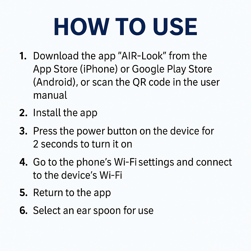 Smart Visual Ear Wax Cleaner with WiFi Otoscope | HD Camera, 6 Silicone Tips, 8-in-1 Ear Cleaning Kit, Type-C Rechargeable – Compatible with Android & iOS