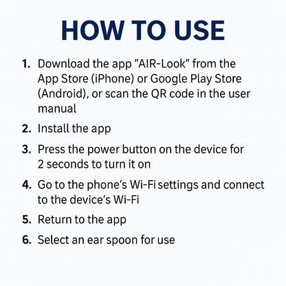 Smart Visual Ear Wax Cleaner with WiFi Otoscope | HD Camera, 6 Silicone Tips, 8-in-1 Ear Cleaning Kit, Type-C Rechargeable – Compatible with Android & iOS