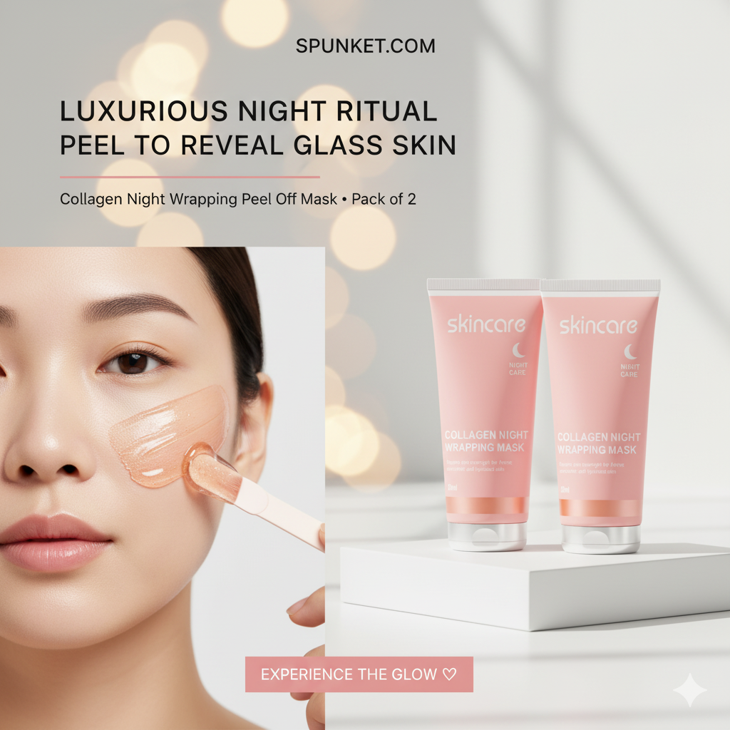 Collagen Night Wrapping Peel Off Mask Pack of 2.⚡ Prepaid Offer: Only ₹449! + Free Delivery 🚚